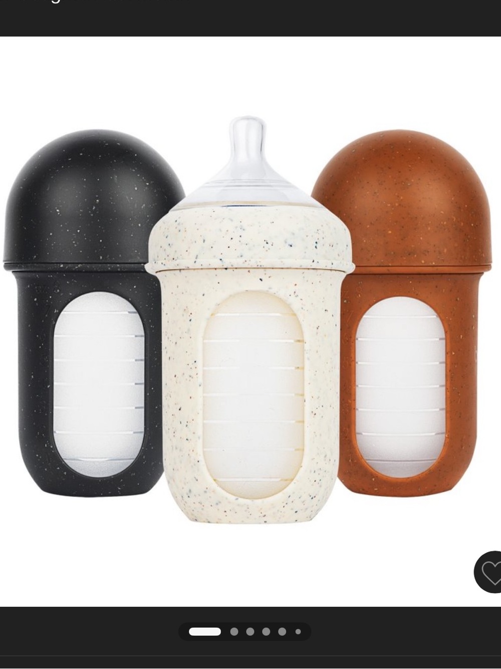 Boon Nursh Silicone Baby Bottles with Collapsible Pouch - 8floz/3pk: Medium Flow